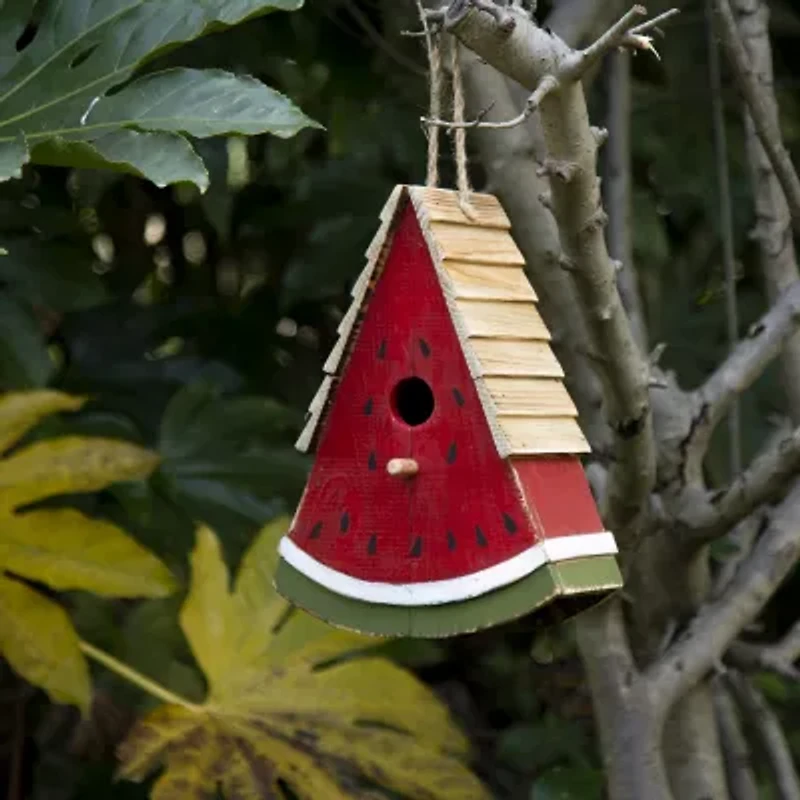 11" Height Watermelon Wood Birdhouse
