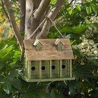 Glitzhome 14.25in Distressed Solid Wood Bird House