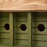 Glitzhome 14.25in Distressed Solid Wood Bird House