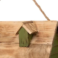 Glitzhome 14.25in Distressed Solid Wood Bird House