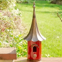 Glitzhome 32in Farmhouse Metal Pagoda Bird House