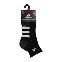 adidas Cushioned Womens 3 Pair Quarter Ankle Socks