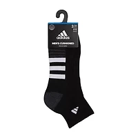 adidas Cushioned Mens 3 Pair Quarter Ankle Socks