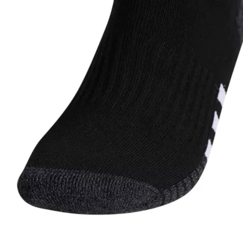 adidas Cushioned Mens 3 Pair Quarter Ankle Socks
