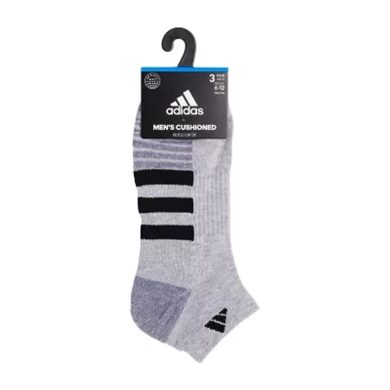 adidas Cushioned Mens 3 Pair Low Cut Socks