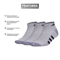 adidas Cushioned Mens 3 Pair Low Cut Socks
