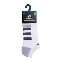 adidas Cushioned Mens 3 Pair No Show Socks