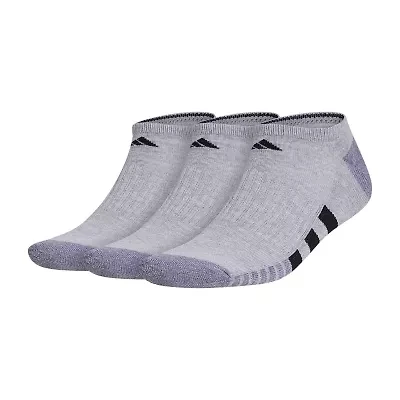 adidas Cushioned Mens 3 Pair No Show Socks
