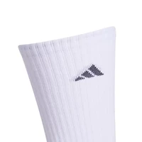adidas Cushioned Mens 3 Pair Big and Tall Crew Socks