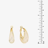 Sparkle Allure Womens Crystal 14K Gold Over Brass 31.4mm Hoop Earrings