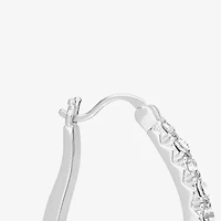 Sparkle Allure Womens Cubic Zirconia 27.4mm Hoop Earrings