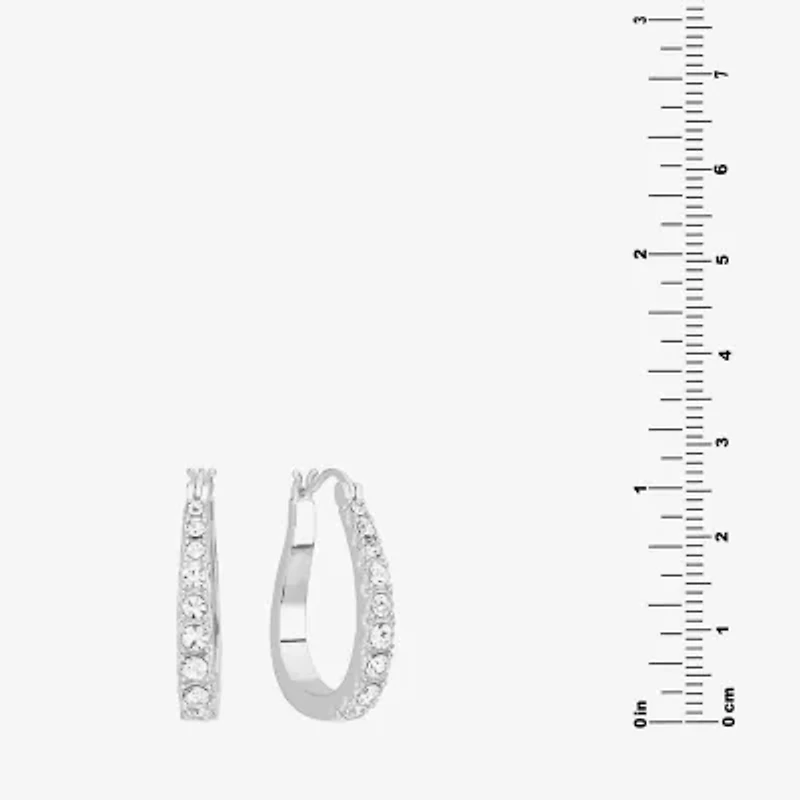 Sparkle Allure Womens Cubic Zirconia 27.4mm Hoop Earrings