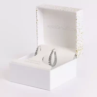 Sparkle Allure Womens Cubic Zirconia 27.4mm Hoop Earrings