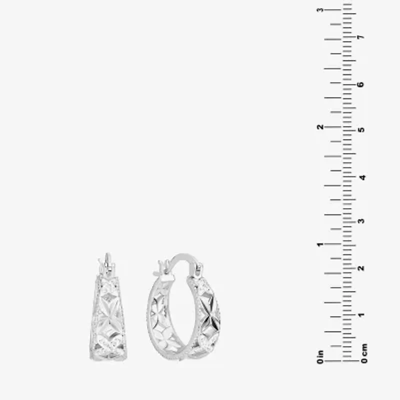Sparkle Allure Womens Cubic Zirconia 23.3mm Hoop Earrings
