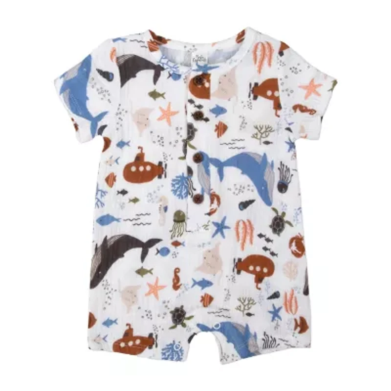 Baby Essentials Baby Boys Short Sleeve 2-pc. Romper