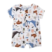 Baby Essentials Baby Boys Short Sleeve 2-pc. Romper