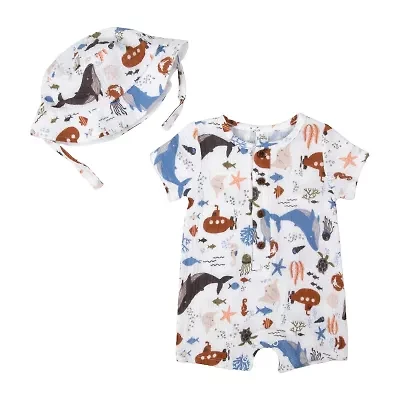Baby Essentials Baby Boys Short Sleeve 2-pc. Romper