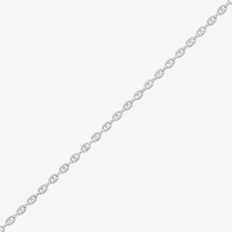 Made in Italy Womens Sterling Silver 18 1/2 Inch Link Necklace