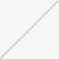 Made in Italy Womens Sterling Silver 18 1/2 Inch Link Necklace