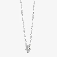Limited Quantities! Womens Sterling Silver Star 18 Inch Pendant Necklace