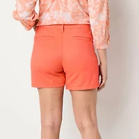 St. John's Bay Womens 5 3/4" Mid Rise Tall Chino Short