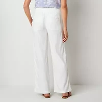 St. John's Bay Womens Wide Leg High Rise Tall Trouser