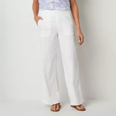 St. John's Bay Womens Wide Leg High Rise Tall Trouser