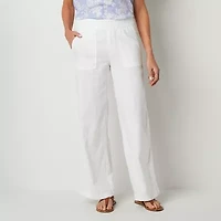 St. John's Bay Womens Wide Leg High Rise Tall Trouser