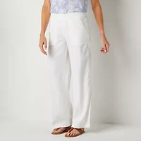 St. John's Bay Womens Wide Leg High Rise Tall Trouser