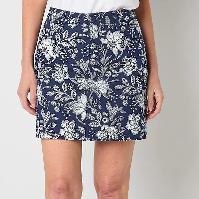 St. John's Bay Womens Mid Rise-Tall Skort