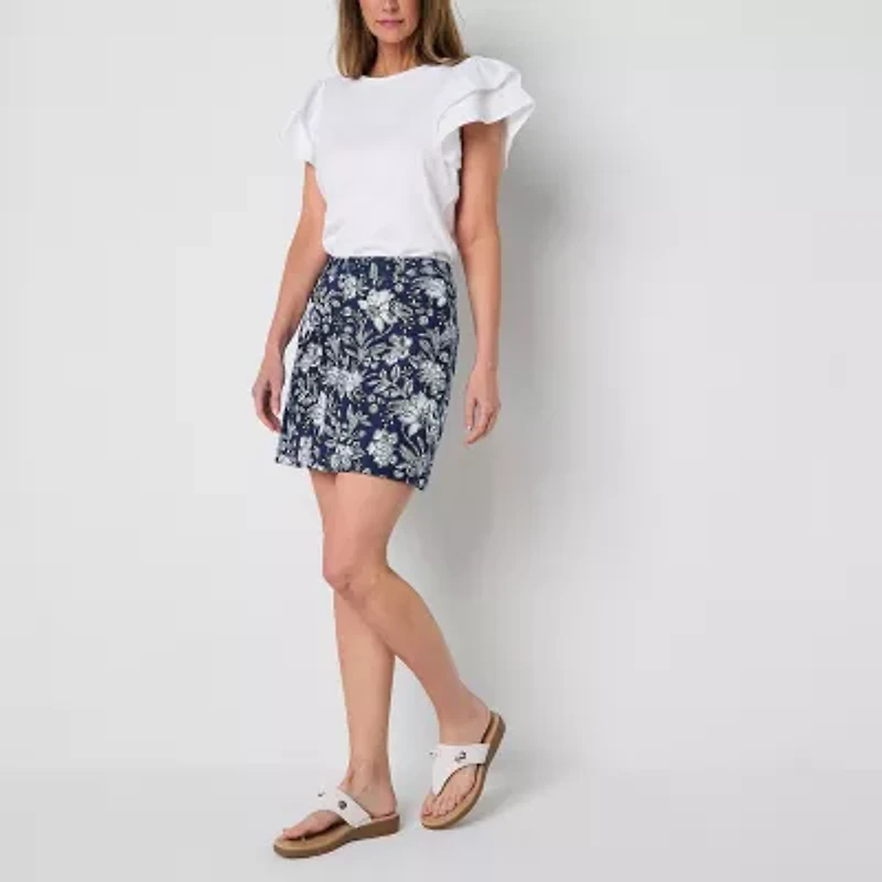 St. John's Bay Womens Mid Rise Tall Skort