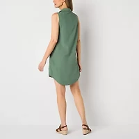 St. John's Bay Womens Sleeveless Floral Tall Shift Dress