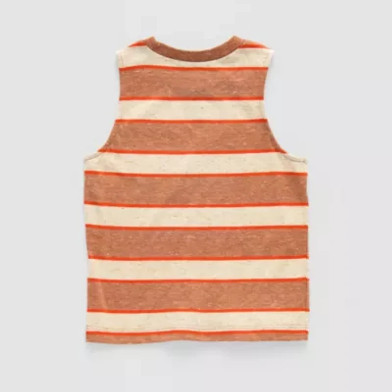 Okie Dokie Toddler & Little Boys Crew Neck Short Sleeve Tank Top