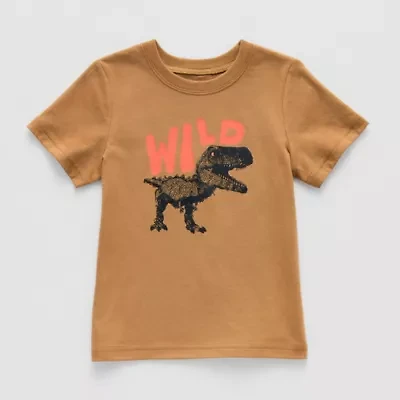 Okie Dokie Toddler & Little Boys Crew Neck Short Sleeve Regular Fit Graphic T-Shirt
