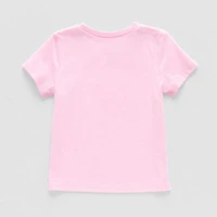 Okie Dokie Toddler & Little Girls Round Neck Short Sleeve Regular Fit Graphic T-Shirt