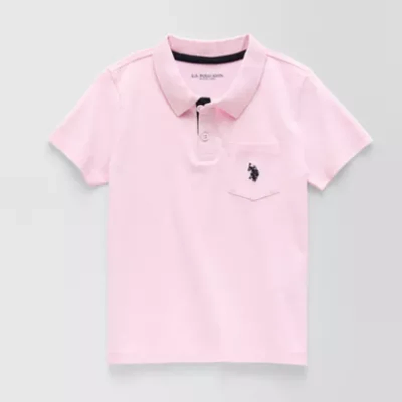 U.S. Polo Assn. Toddler Boys Y Neck Short Sleeve Classic Fit Shirt