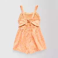 Thereabouts Little Girls Sleeveless Floral Romper