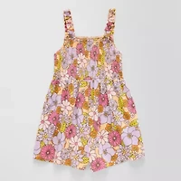 Thereabouts Little & Big Kid Girls Sleeveless Floral Romper