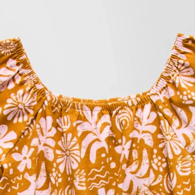 Thereabouts Little & Big Kid Girls Short Sleeve Floral Romper