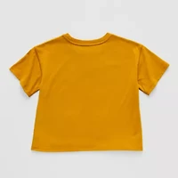 Thereabouts Little & Big Kid Girls Hidden Access Opening Crew Neck Short Sleeve Adaptive Boxy Fit Graphic T-Shirt