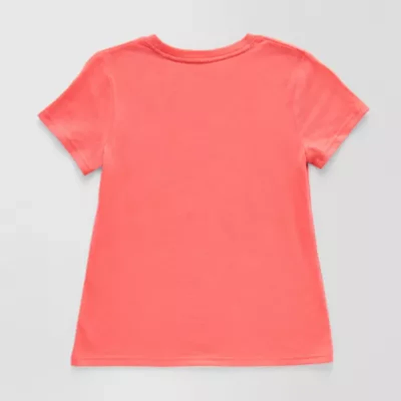 Xersion Little & Big Kid Girls Crew Neck Short Sleeve Regular Fit Graphic T-Shirt