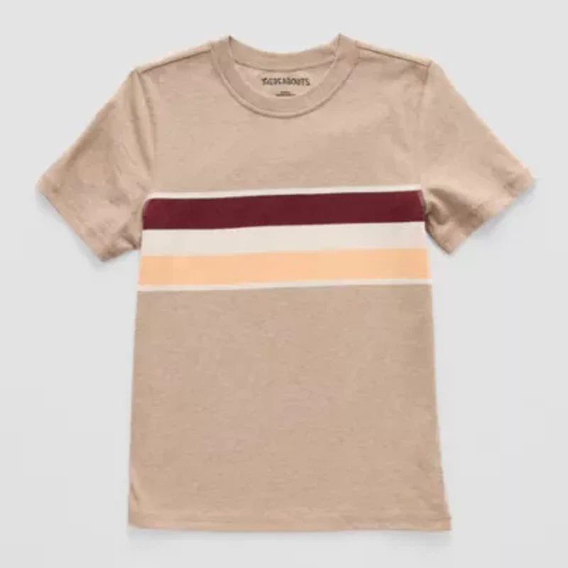 Thereabouts Little & Big Kid Boys Easy-on + Easy-off Sensory Friendly Crew Neck Short Sleeve Adaptive T-Shirt