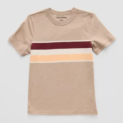 Thereabouts Little & Big Kid Boys Easy-on + Easy-off Sensory Friendly Crew Neck Short Sleeve Adaptive T-Shirt