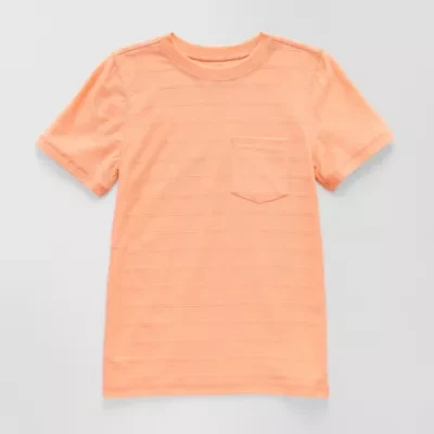 Thereabouts Little & Big Kid Boys Easy-on + Easy-off Sensory Friendly Crew Neck Short Sleeve Adaptive T-Shirt