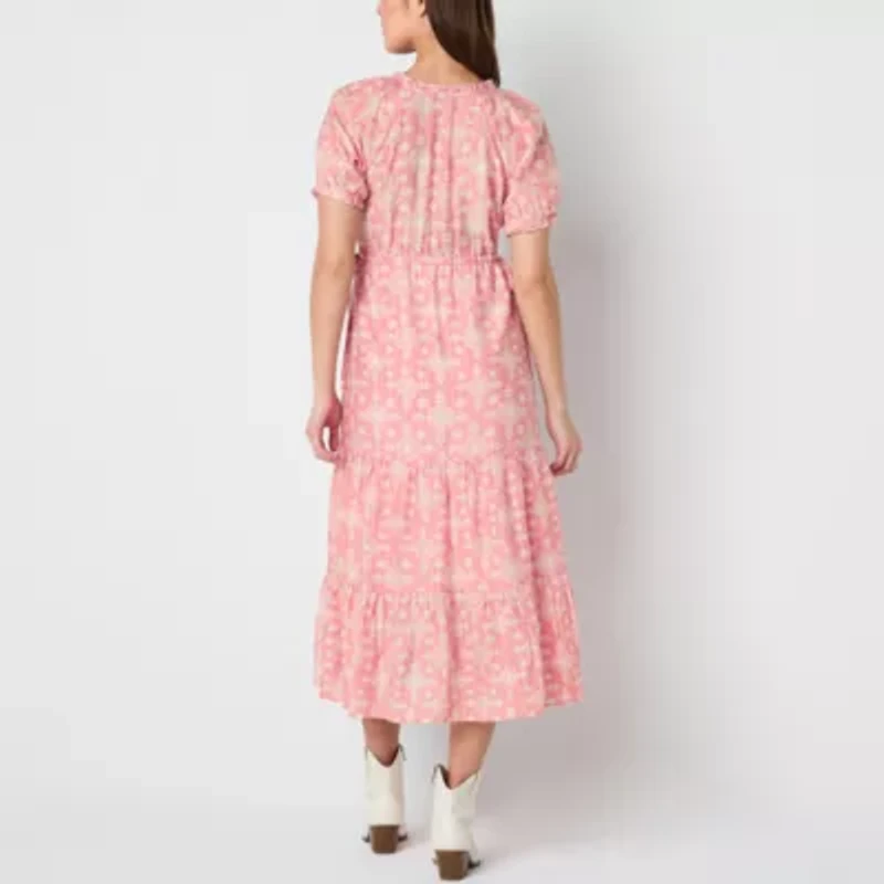 Frye and Co. Womens Short Sleeve Maxi Dress