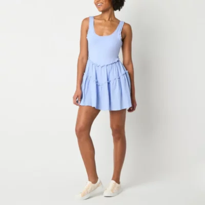 Arizona Built  Shorts Womens Juniors Sleeveless Skater Dress