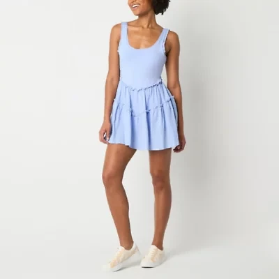 Arizona Built  Shorts Womens Juniors Sleeveless Skater Dress