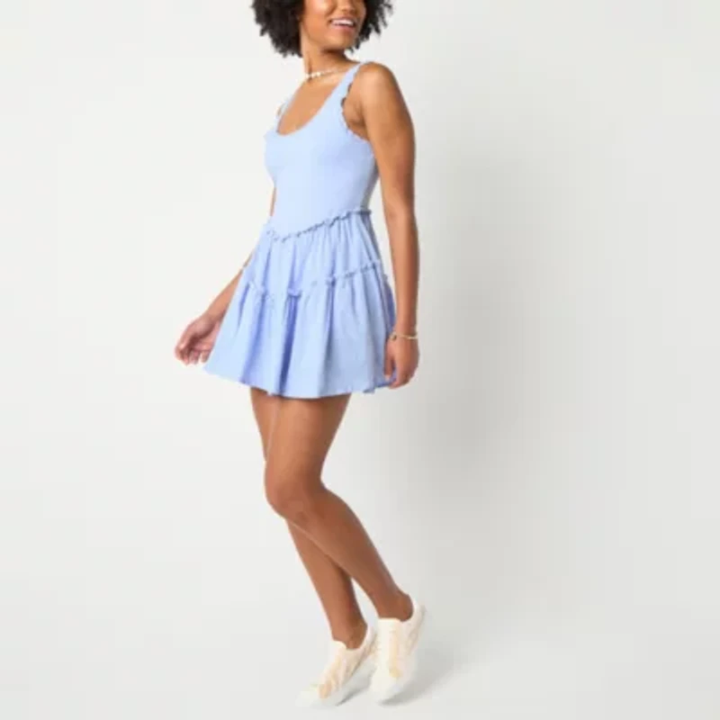 Arizona Built  Shorts Womens Juniors Sleeveless Skater Dress