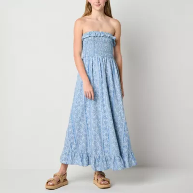 Arizona Womens Floral Maxi Dress Juniors