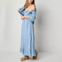 Arizona Womens Floral Maxi Dress Juniors